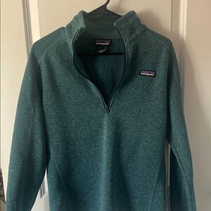 Patagonia Zip-Up Sweater in Forest Green
